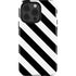 Black and White Geometric Stripes iPhone 15 Pro Impact Case