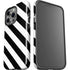 Black and White Geometric Stripes iPhone 15 Pro Impact Case