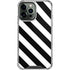 Black and White Geometric Stripes iPhone 14 Pro Max Clear Case