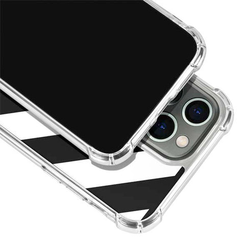 Black and White Geometric Stripes iPhone 15 Pro Max Clear Case