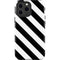 Black and White Geometric Stripes iPhone 15 Pro Max Impact Case