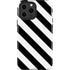 Black and White Geometric Stripes iPhone 15 Pro Max Impact Case