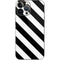Black and White Geometric Stripes iPhone 14 Pro Max Skin