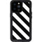 Black and White Geometric Stripes iPhone 14 Pro Max Waterproof Case