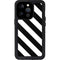 Black and White Geometric Stripes iPhone 14 Pro Waterproof Case
