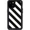 Black and White Geometric Stripes iPhone 15 Plus Waterproof Case