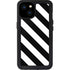 Black and White Geometric Stripes iPhone 15 Plus Waterproof Case