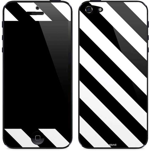 Black and White Geometric Stripes iPhone 5/5s/5SE Skin