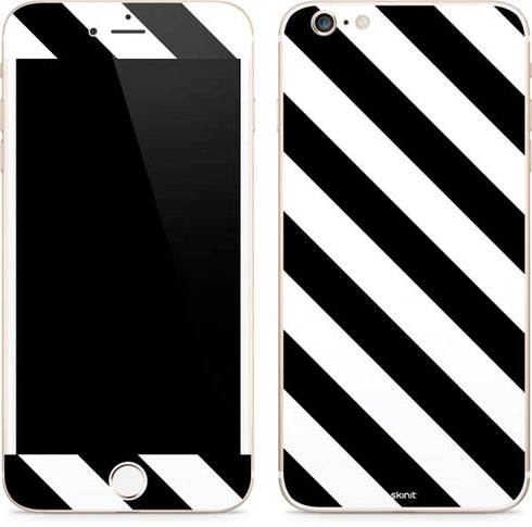Black and White Geometric Stripes iPhone 6/6s Plus Skin