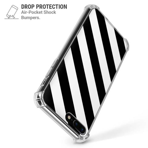 Black and White Geometric Stripes iPhone 7/8 Plus Clear Case