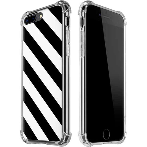 Black and White Geometric Stripes iPhone 7/8 Plus Clear Case