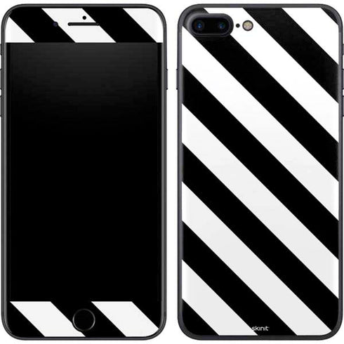 Black and White Geometric Stripes iPhone 7 Plus Skin