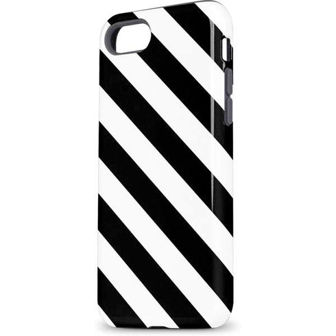 Black and White Geometric Stripes iPhone 7 Pro Case
