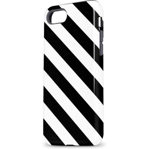 Black and White Geometric Stripes iPhone 8 Pro Case