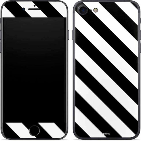 Black and White Geometric Stripes iPhone 8 Skin