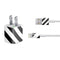 Black and White Geometric Stripes iPhone Charger (5W USB) Skin
