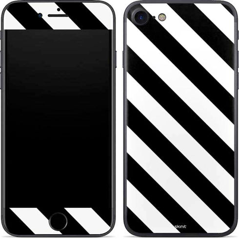 Black and White Geometric Stripes iPhone SE (2nd & 3rd Gen) Skin