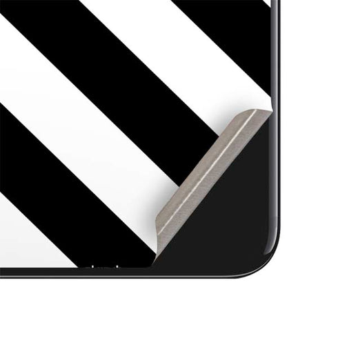 Black and White Geometric Stripes iPhone SE (2nd & 3rd Gen) Skin