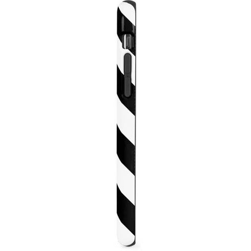 Black and White Geometric Stripes iPhone X Pro Case