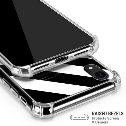 Black and White Geometric Stripes iPhone XR Clear Case