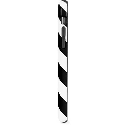 Black and White Geometric Stripes iPhone XR Pro Case