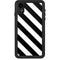 Black and White Geometric Stripes iPhone XR Waterproof Case