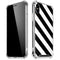 Black and White Geometric Stripes iPhone XS Max Clear Case
