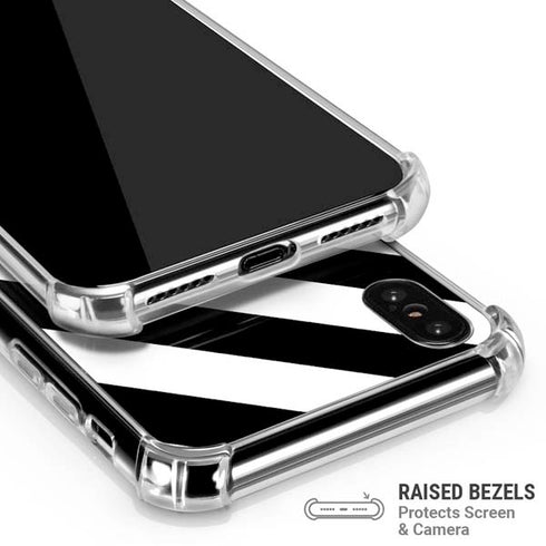 Black and White Geometric Stripes iPhone XS Max Clear Case
