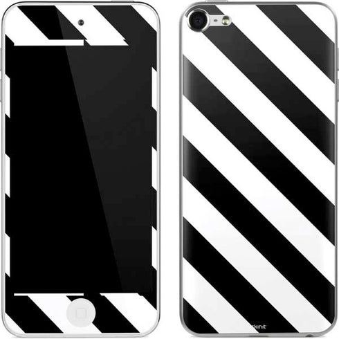 Black and White Geometric Stripes Apple iPod Skin