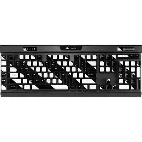 Black and White Geometric Stripes K95 RGB PLATINUM Mechanical Gaming Keyboard Skin