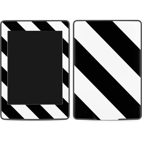 Black and White Geometric Stripes Amazon Kindle Skin