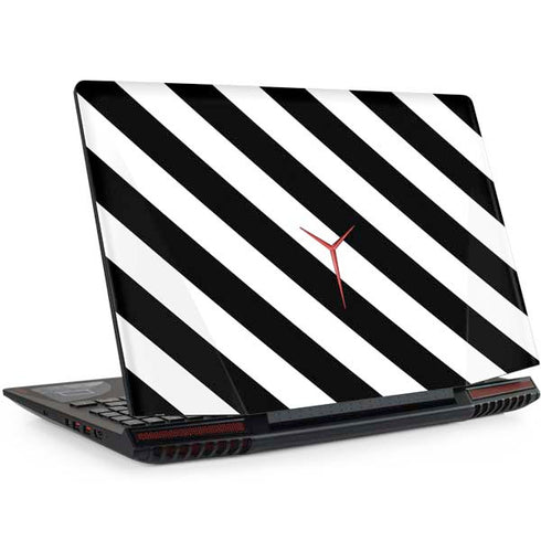 Black and White Geometric Stripes Legion Y720 Skin