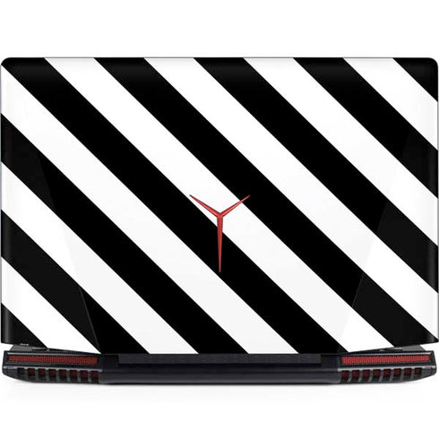 Black and White Geometric Stripes Legion Y720 Skin