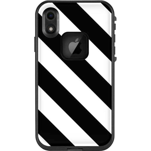 Black and White Geometric Stripes LifeProof Fre iPhone Skin