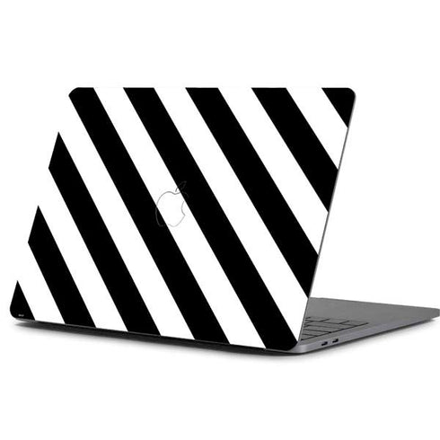 Black and White Geometric Stripes Apple MacBook Pro 13-inch Skin