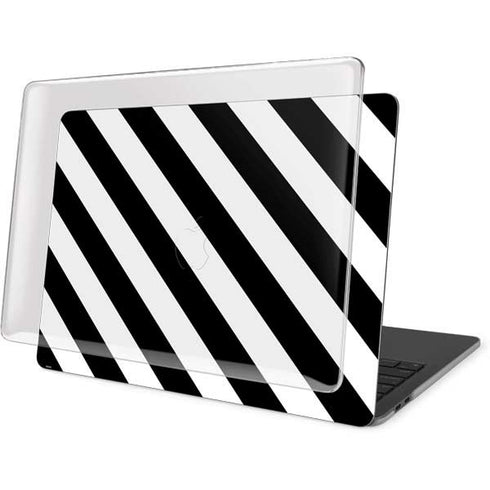 Black and White Geometric Stripes MacBook Pro 13in (2020) Case plus Skin
