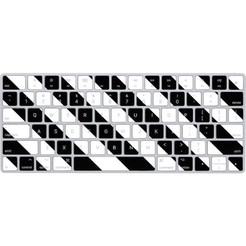 Black and White Geometric Stripes Magic Keyboard Skin