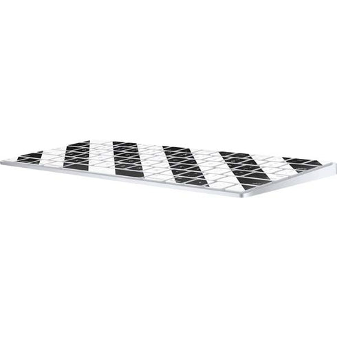 Black and White Geometric Stripes Magic Keyboard Skin