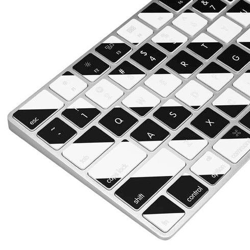 Black and White Geometric Stripes Magic Keyboard Skin