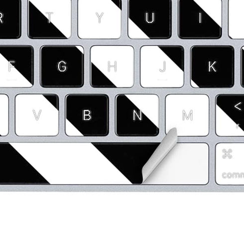 Black and White Geometric Stripes Magic Keyboard Skin