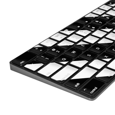 Black and White Geometric Stripes Magic Keyboard with Numeric Keypad Skin