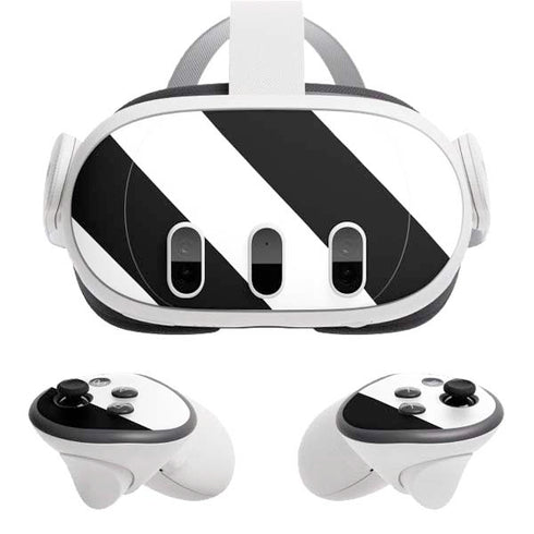 Black and White Geometric Stripes Meta Quest 3 Skin