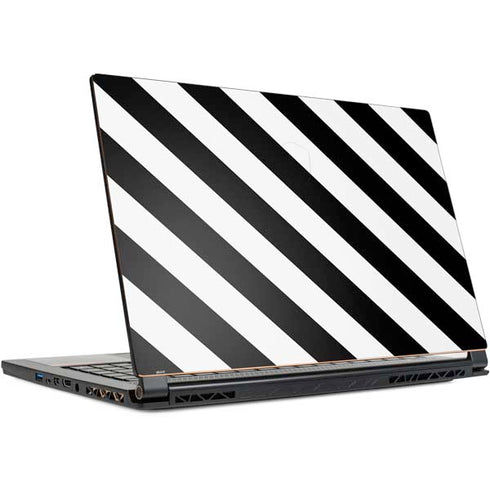Black and White Geometric Stripes MSI GS65 Stealth Laptop Skin