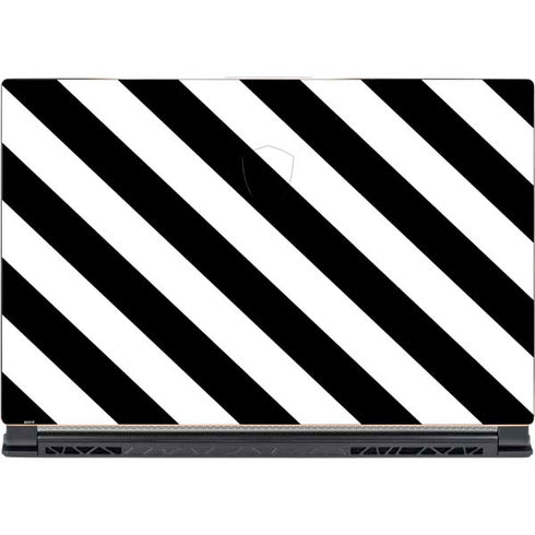 Black and White Geometric Stripes MSI GS65 Stealth Laptop Skin