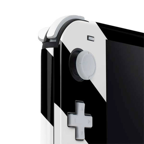 Black and White Geometric Stripes Nintendo Switch Lite Skin