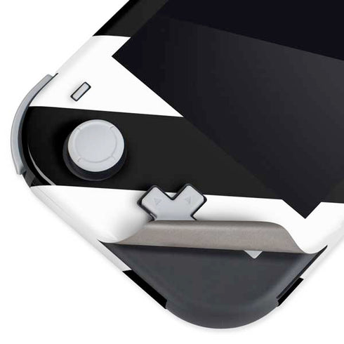 Black and White Geometric Stripes Nintendo Switch Lite Skin