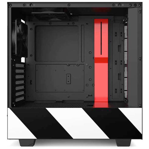 Black and White Geometric Stripes NZXT H510 Compact ATX Mid-Tower Case Skin