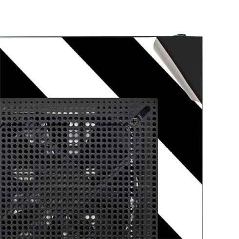Black and White Geometric Stripes NZXT H510 Compact ATX Mid-Tower Case Skin