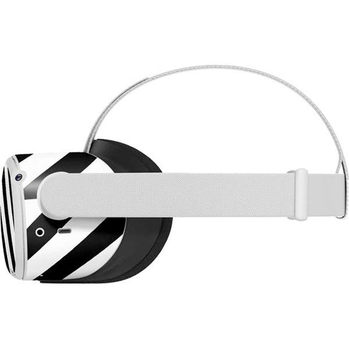 Black and White Geometric Stripes Oculus Quest 2 Skin
