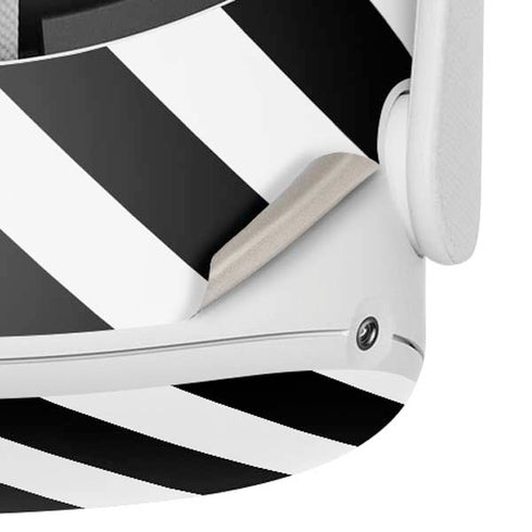 Black and White Geometric Stripes Oculus Quest 2 Skin